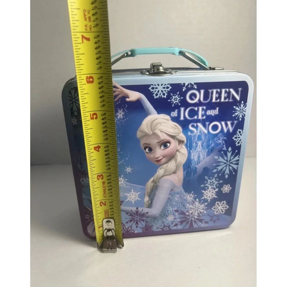 Disney Frozen Elsa Queen of Ice and Snow Metal Tin Lunch Box Blue 6 Inch